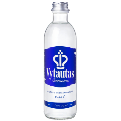 Mineral water carbonated VYTAUTAS, glass 330 ml